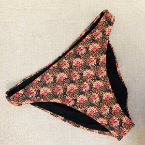 J.Crew Black Tiny Floral Swim Bikini Bottom -- Size M / Medium, NWT